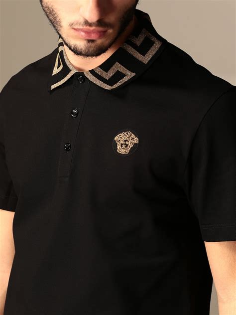 versace collection polo shirt mens veze|authentic versace shirts.